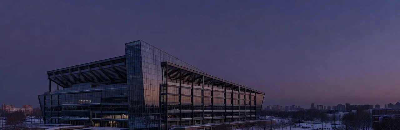 U.S. Bank Stadium in Minneapolis at dusk